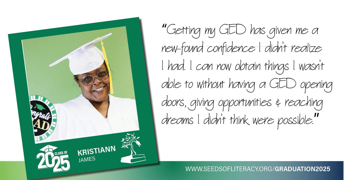 You can help bring confidence to adults in your community when you support adult education.
✏️ Become a volunteer tutor: buff.ly/4UbrPfF
⭐ Keep Seeds free for students: buff.ly/2fbAURg
#GEDGrad #NeverTooLate #AdultEducation #AdultLiteracy