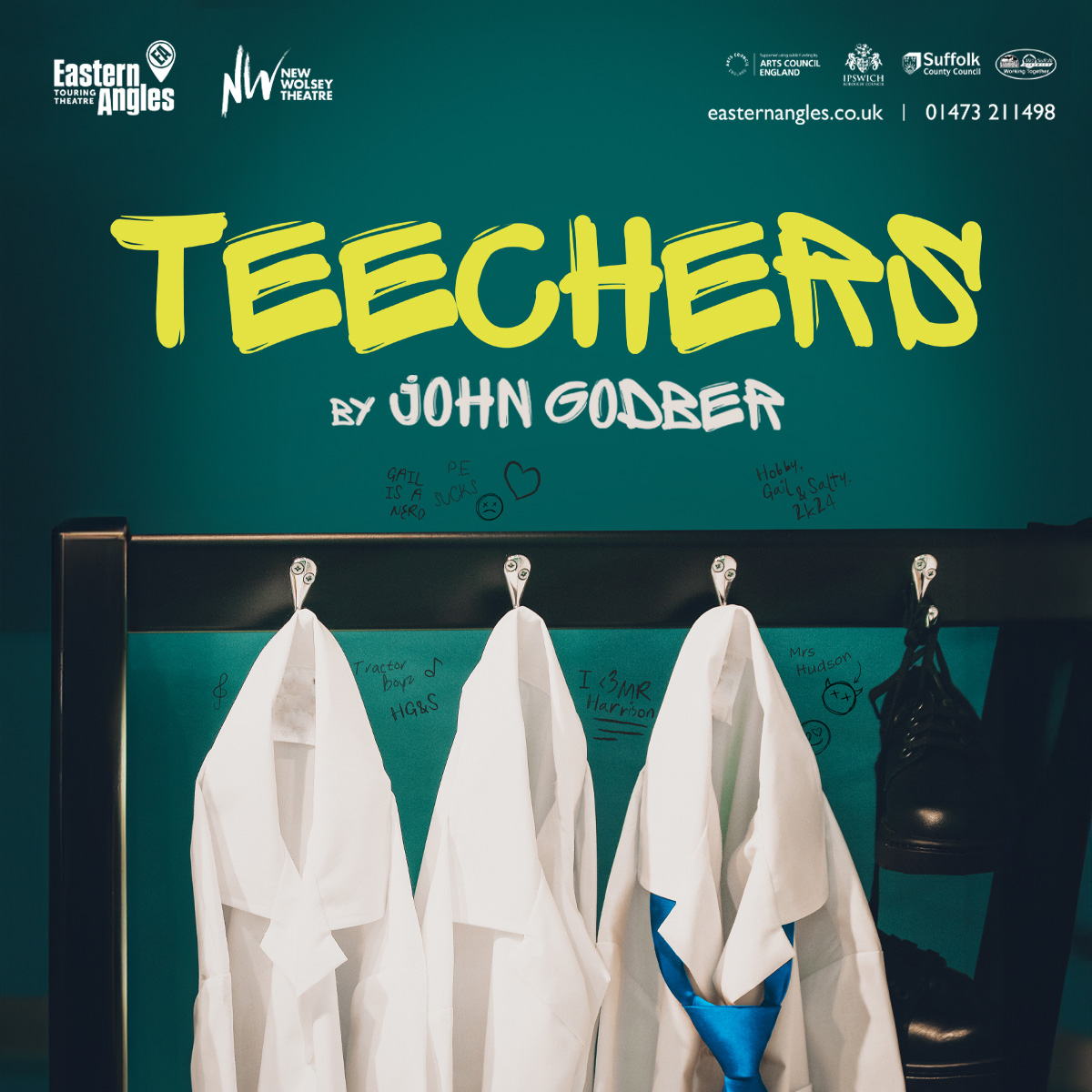 HaverhillArts's tweet image. π Teechers
π Thursday 9 October - 7:30pm
ποΈ Tickets - loom.ly/CRnKki4
With only the props of their classroom to hand and just three actors taking on over 20 different roles, Teechers is a tour-de-force of storytelling and the power of live theatre. @easternangles