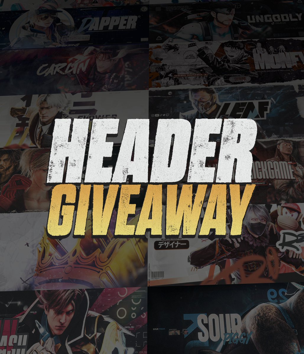 ✨Header Giveaway✨
 
🗒️Rules to Enter:

❤️ Like
♻️ Retweet
🙋 Follow
💬 Comment what you would like for a header

Will pick winners throughout the week! Good luck!