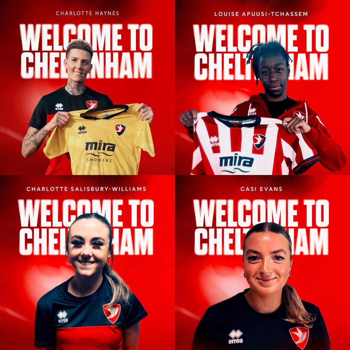 Our first 4️⃣ summer signings! 💪🔴

#CTWFC #FAWNL