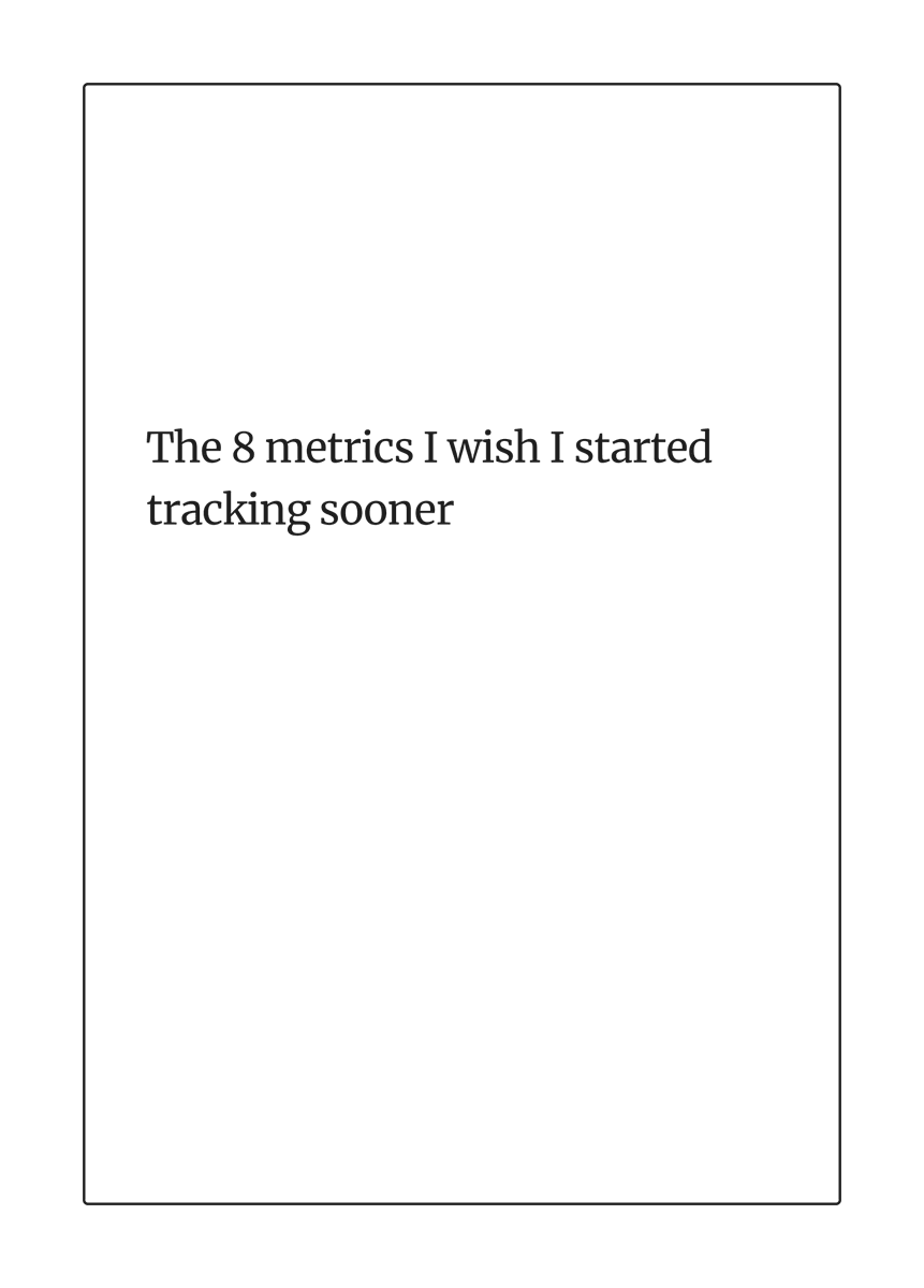 For half a decade, I thought I was tracking the right metrics. 

I was wrong. 

Here are 8 metrics I wish I had started tracking sooner to know if our Brand (AKA the equity value of the business) was actually getting stronger.

1. Are your branded organic searches growing faster