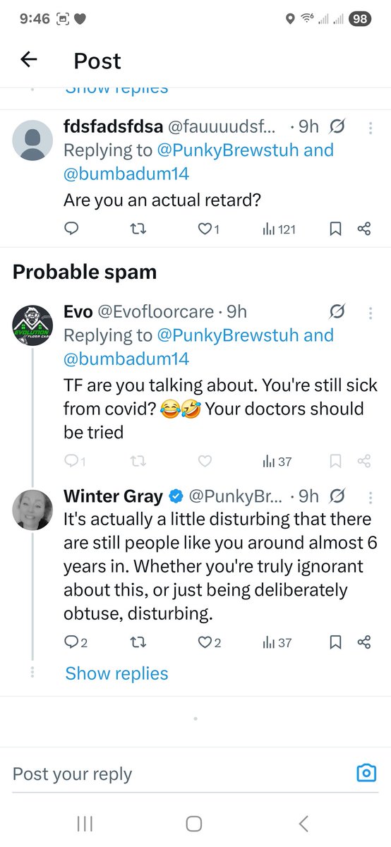 PunkyBrewstuh's tweet image. 1) Imagine if this was the response to someone who mentioned cancer?
2) Long COVID and the the post COVID vaccine injury that followed are far worse than both of my cancers combined.
We're between so many hard places.
