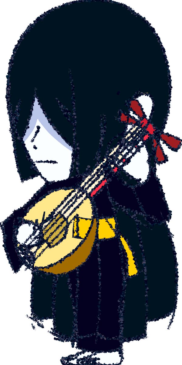 アニメ「鬼滅の刃」より「鳴女」を2頭身で描いてみました！#柱稽古編 #鬼滅の刃 #鬼滅の刃無限城編