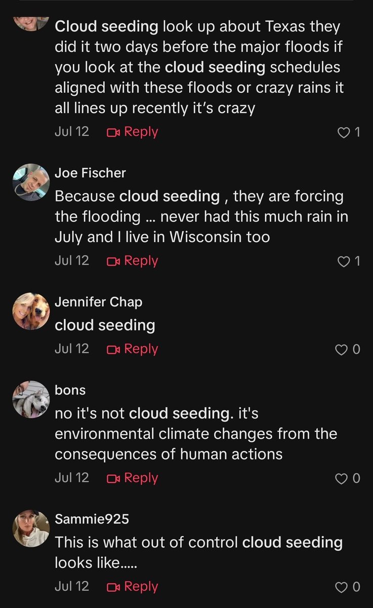 TomPurdyWI's tweet image. This is just a snippet of comments I have received in the last 48 hours.
It's like social media, especially tiktok, brings out the stupidity in humans!
And this doesn't even include the "chemical warfare" and "Geoengineering" freaks! 🤦♂️