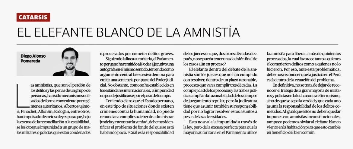 El paso del tiempo NO ❌ avala la impunidad a través de amnistías inconstitucionales propias de autoritarios🚨. Pero, ¿dónde queda la responsabilidad de los jueces que tras 2️⃣ o 3️⃣ décadas no pueden resolver? Este es parte del problema⏳ y que debilita al Estado Constitucional👇