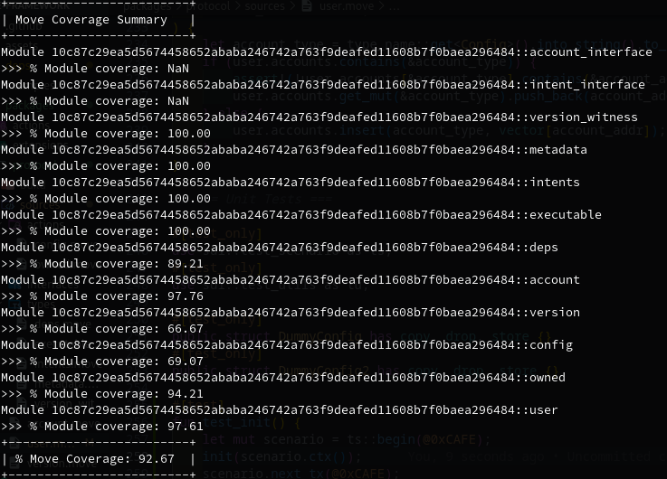 BL0CKRUNNER's tweet image. Dev Tip:
When testing your packages on Sui, check you test coverage to see what you missed
While 100% tested code does not guarantee that all conditions and edge cases have been tested correctly, coverage &lt;100% indicates that you may have forgotten to test some cases
Run sui…