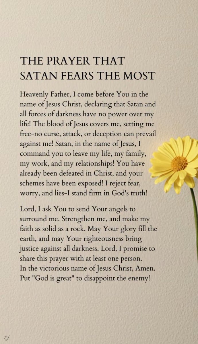 The Prayer That Satan Fears The Most
