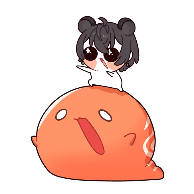 무진님(@ Mujin_bear) 1주년 기념 아크릴 스탠드 일러스트 작업했습니다 #mujin_art