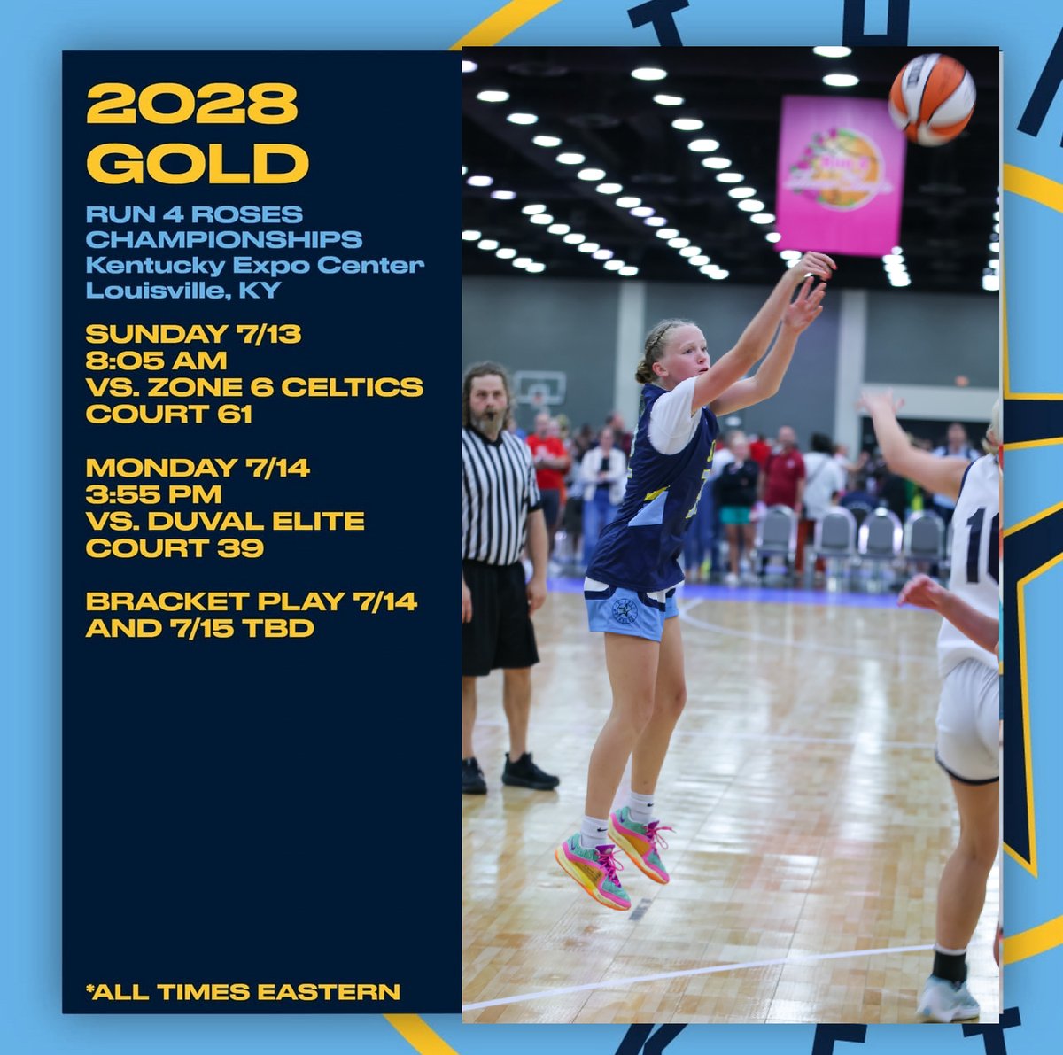 Lizzy Sharpton (@lizzysharpton25) on Twitter photo Run 4 Roses Championships! Started off with a first round win! Back tomorrow at 3:55 on court 39! 🌹⭐️ <a href="/CoachCallieCook/">Callie Rae (Cook) Lester</a> <a href="/Rileyoconnor24/">Riley O'Connor</a> <a href="/ChadHibdon/">Coach Chad Hibdon</a> <a href="/StarsBballClub/">STARS Basketball Club</a> Run 4 Roses Championships! Started off with a first round win! Back tomorrow at 3:55 on court 39! 🌹⭐️ <a href="/CoachCallieCook/">Callie Rae (Cook) Lester</a> <a href="/Rileyoconnor24/">Riley O'Connor</a> <a href="/ChadHibdon/">Coach Chad Hibdon</a> <a href="/StarsBballClub/">STARS Basketball Club</a>