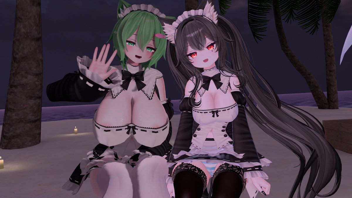 thatname_vr's tweet photo. Met with these cute sisters there~💚
@Serena_VRC 
@reti_vrc https://t.co/Kejxwf9bTT