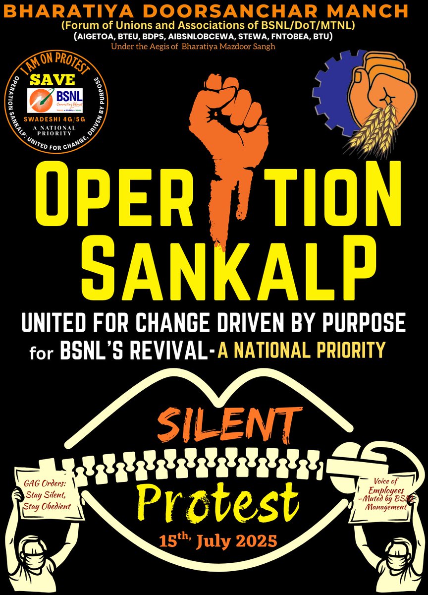 <a href="/PMOIndia/">PMO India</a>
<a href="/JM_Scindia/">Jyotiraditya M. Scindia</a>
<a href="/PemmasaniOnX/">Dr. Chandra Sekhar Pemmasani</a>
<a href="/neerajmittalias/">Neeraj Mittal IAS</a>
<a href="/DoT_India/">DoT India</a>
<a href="/CMDBSNL/">A. Robert Jerard Ravi</a>
<a href="/GSAIGETOA/">Ravi Shil Verma, GS AIGETOA</a>
<a href="/BmsJagadish/">Jagadish BMS</a>
<a href="/BMSkendra/">Bharatiya Mazdoor Sangh</a>
<a href="/ETTelecom/">ETTelecom</a>
<a href="/MuntazirAbbas/">Muntazir Abbas</a> 
<a href="/gsbteubsnl/">R C Pandey</a> 
<a href="/BSNLCorporate/">BSNL India</a>