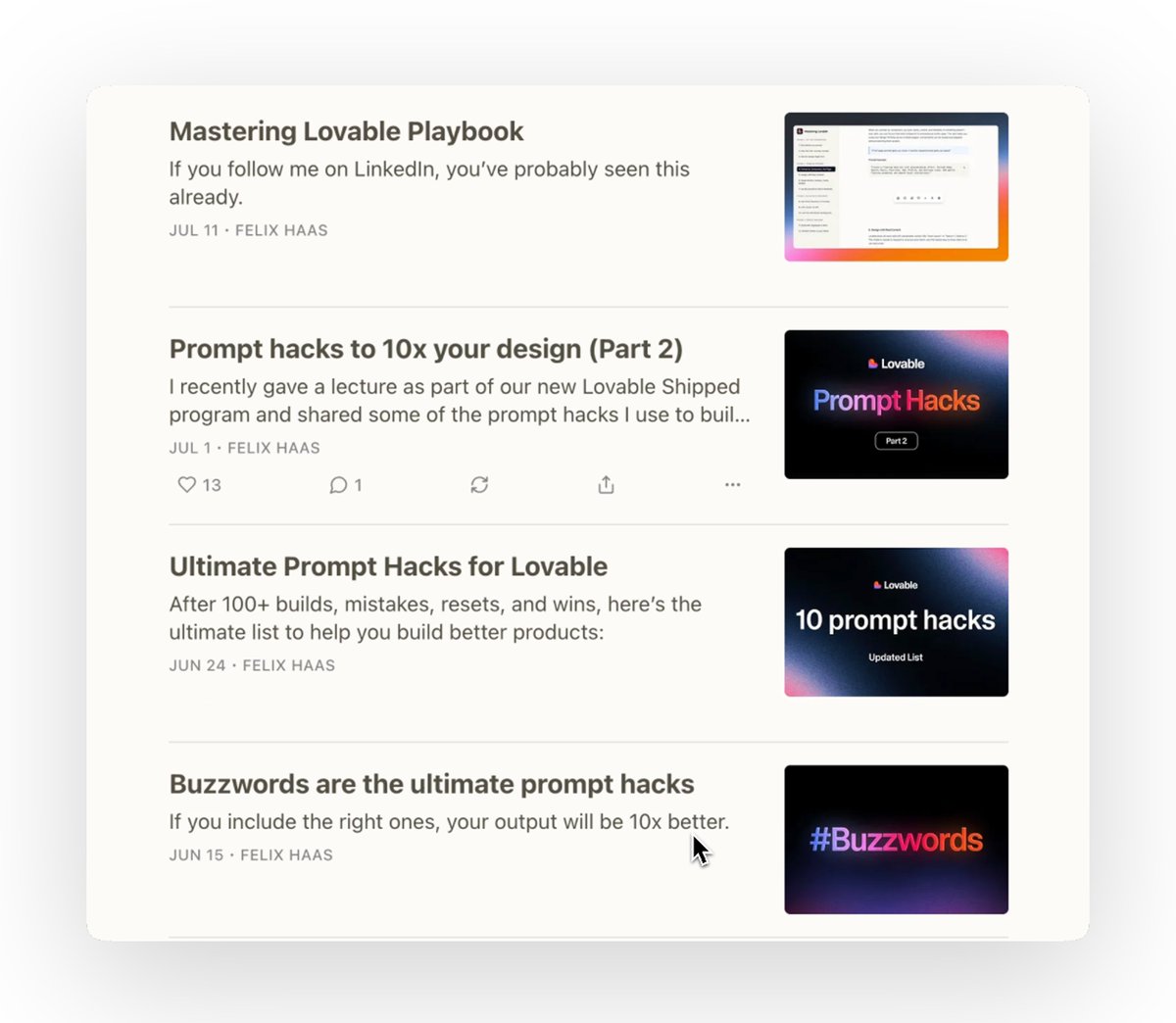 felixhhaas's tweet image. 𝗜 𝗹𝗮𝘂𝗻𝗰𝗵𝗲𝗱 𝗮 𝗻𝗲𝘄 𝗻𝗲𝘄𝘀𝗹𝗲𝘁𝘁𝗲𝗿.
2300+ people subscribed in the first 24h 🚀
What’s inside:
• Prompt hacks that actually work
• Design frameworks I use daily
• Sharp insights from building with AI
👉 designplusai.com
If you’re building in the age…