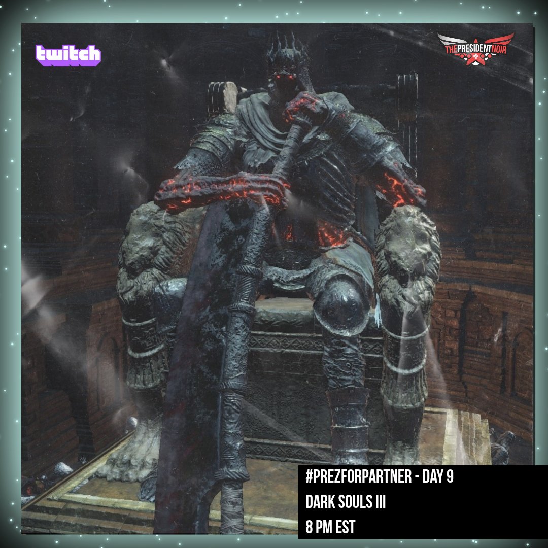 IMPORTANT!!

I am so very close to hitting that button for Partner, and I need your support.

Nothing but a mark on your alarm clock to pull up at 

- 8 PM EST, tonight -

for my continued DS3 playthrough while we stream for Twitch Partner!

Tell a friend to pull up also!