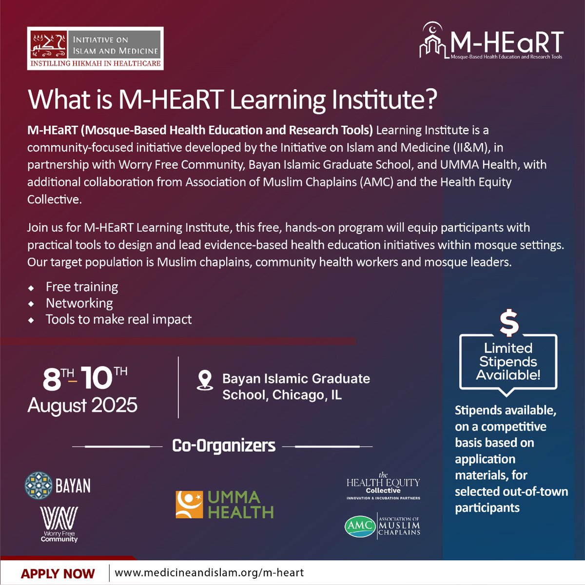Only few days left to apply! It will be a great opportunity to network with some well-known personalities. 

Stipends are also available for out-of-town participants, so there's no chance you can miss this learning institute.

Apply: linke.to/dRtwG7