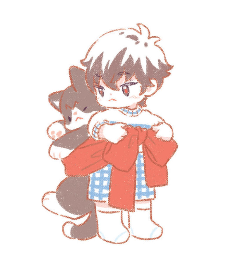 ideatami's tweet image. 고양이 보쌈