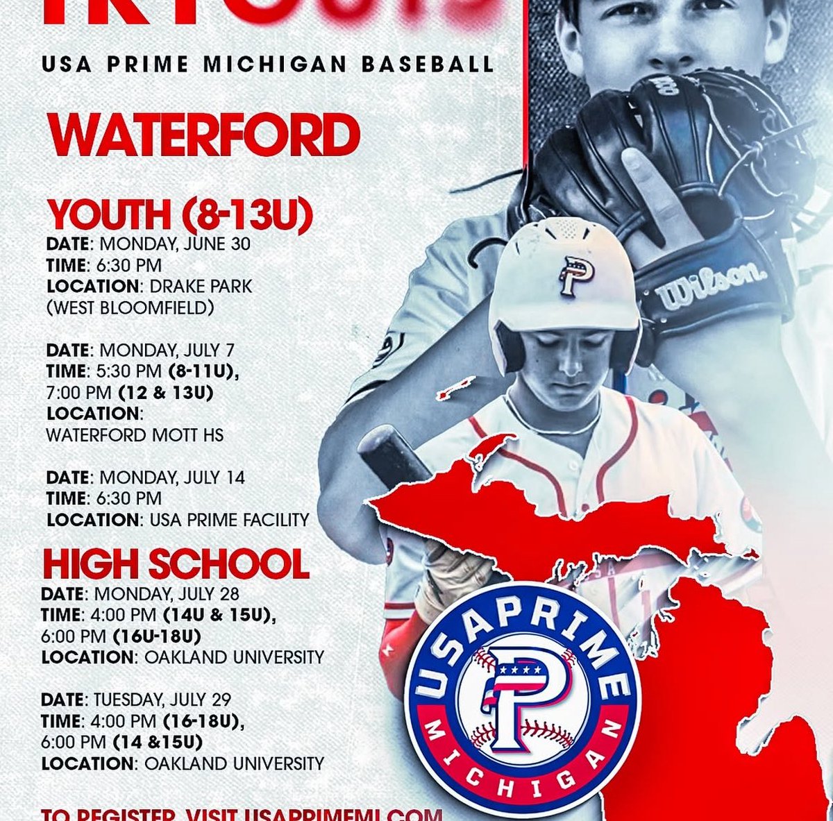HeltonPrimeMI's tweet photo. Looking for 2-3 players to round out our squad for 2026.  Message us to set up a private tryout. https://t.co/5gTHgtCaCP