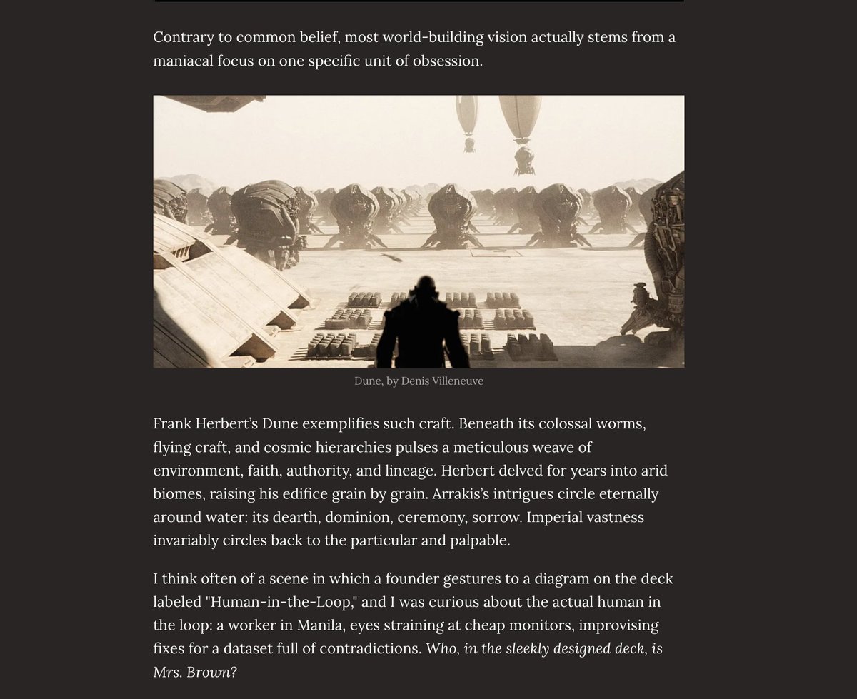 fkpxls's tweet image. "Contrary to common belief, most world-building vision actually stems from a maniacal focus on one specific unit of obsession."