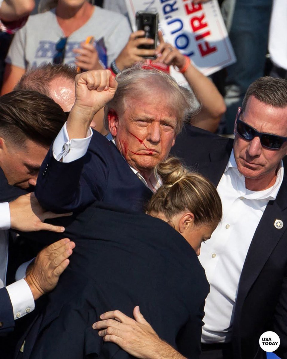 🇺🇸 One Year Ago Today 🇺🇸

One year ago today, the unthinkable happened—an attempted assassination on President Donald J. Trump. But in that very moment, God showed the world that His hand of protection was upon our President.

The bullet may have grazed him, but it couldn’t stop