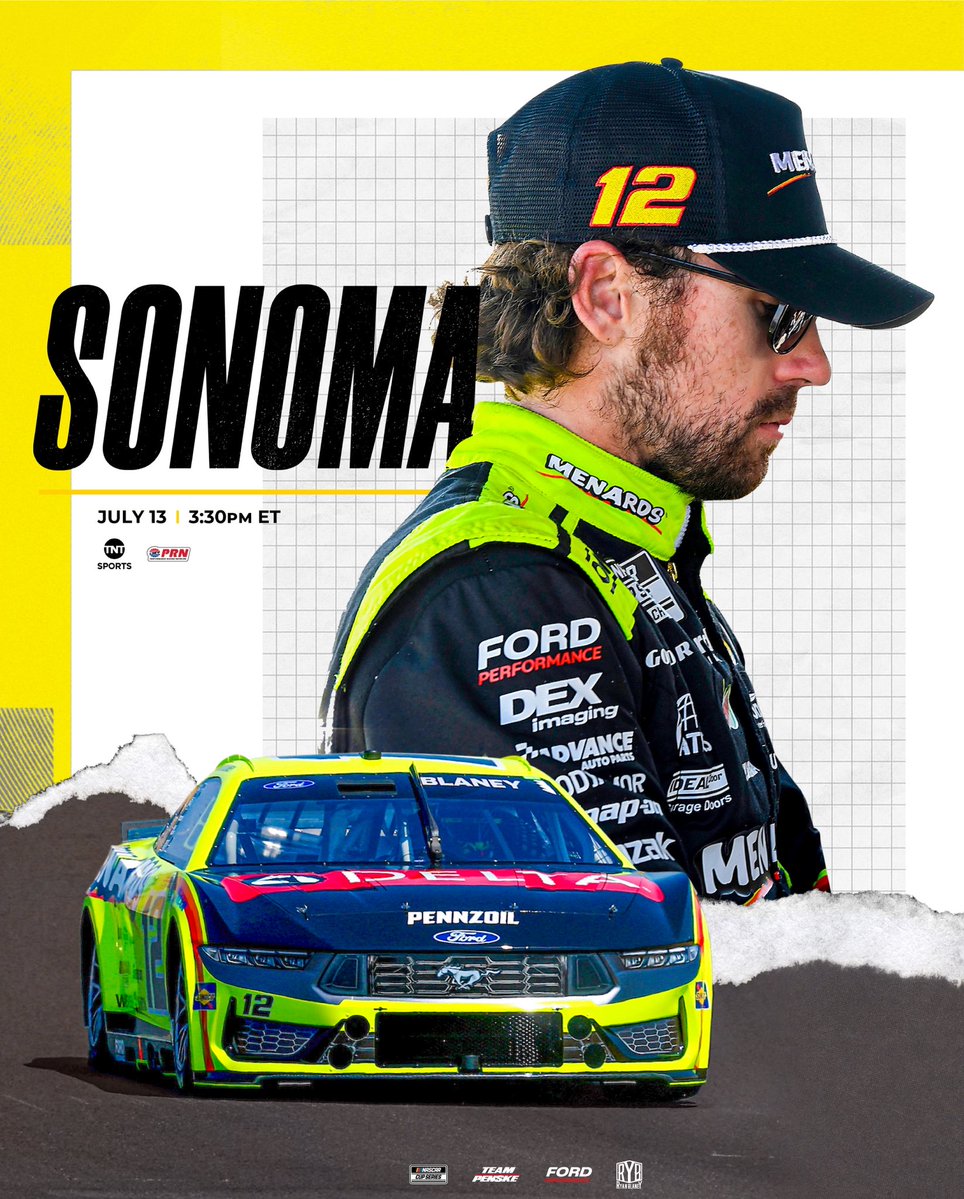 Blaney's tweet image. RACE DAY : 3:30 PM ET ON TNT &amp;amp; MAX
