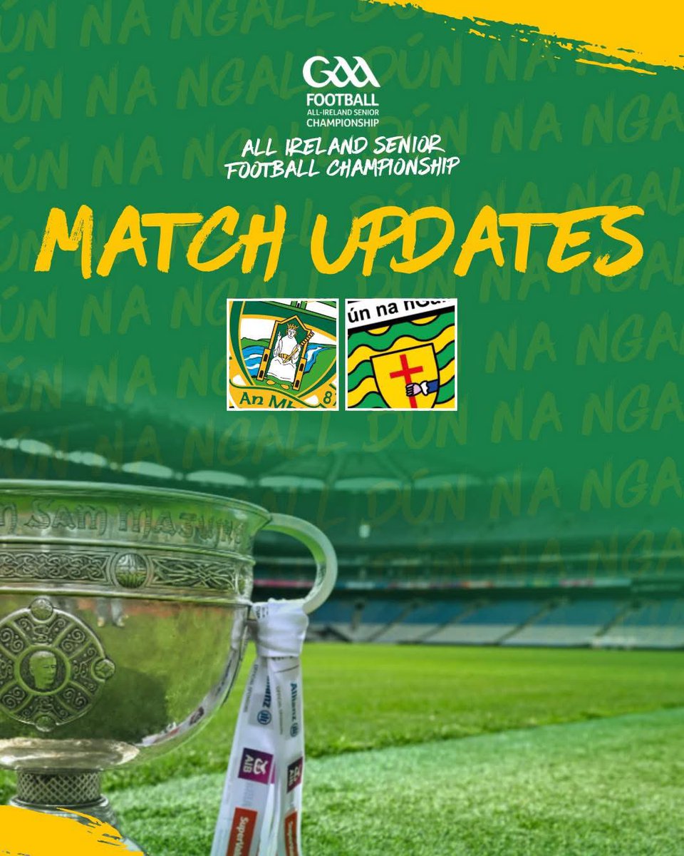 📣 <a href="/officialgaa/">The GAA</a> Football All-Ireland Senior Championship

🏐 <a href="/MeathGAA/">Meath GAA</a> v Dún na nGall

It’s Semi-Final time!

📱 Follow all the action, updates after this post!

#DonegalGAA #GAAChampionship #SupportDonegal #Ulster2025 #RoadToCroker #AllIrelandSFC