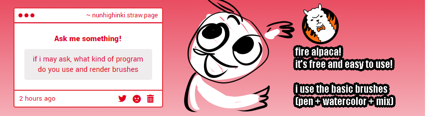 nunhighink22623's tweet image. i have been using fire alpaca for a long time now and i can say that it's perfect for people who like fast and convenient application :D!