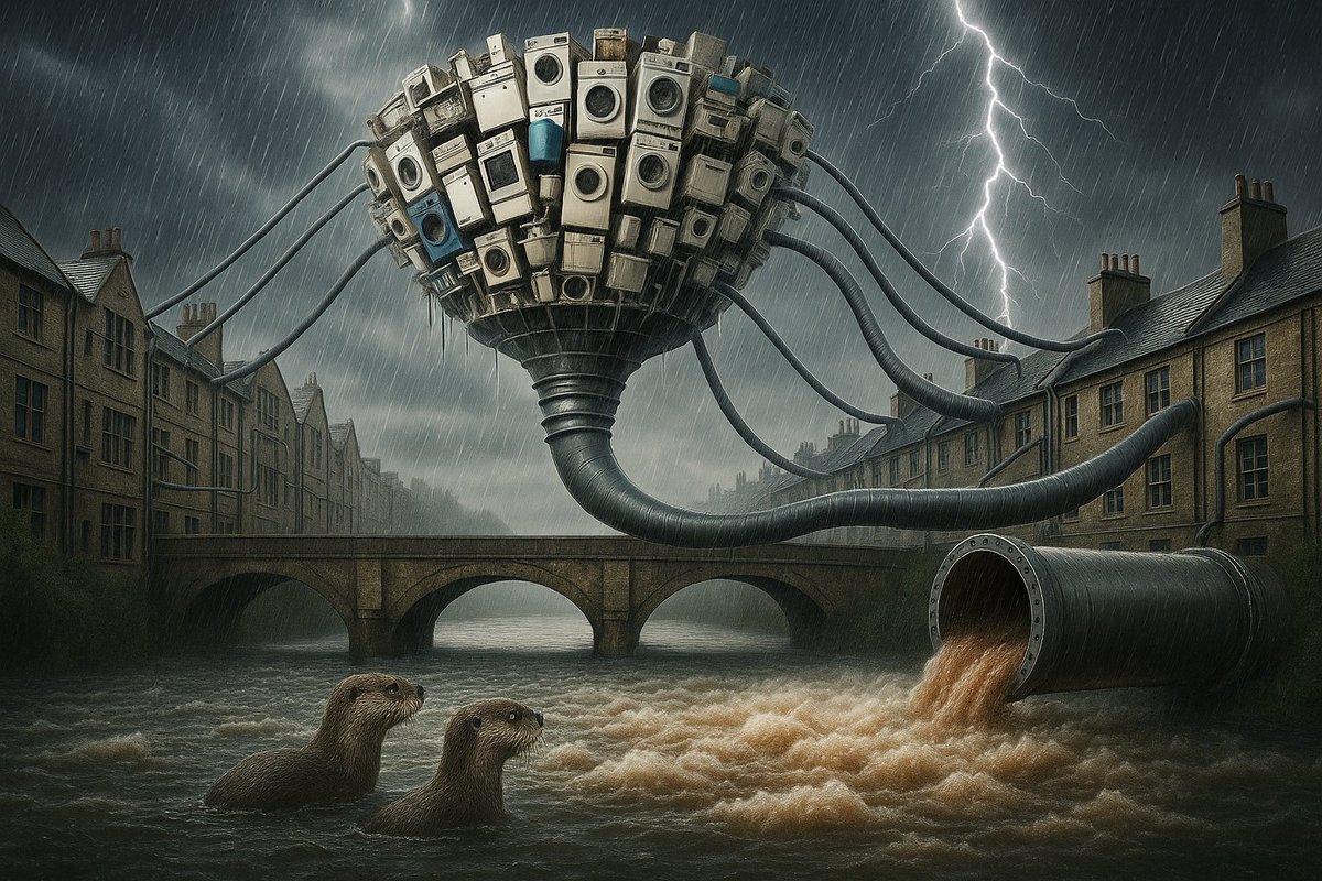 DanRavenEllison's tweet image. Is anyone aware of any projects in the UK to reduce domestic water use when it's raining lots - in order to reduce the likelihood of our combined sewers overflowing?
A bit like a voluntary reduction in the use of hose pipes in the summer..?
@Feargal_Sharkey @SouthWestWater