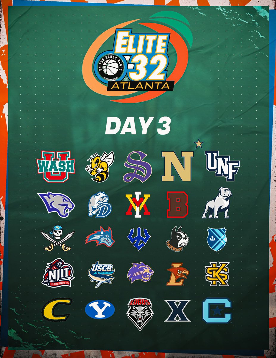 New college programs that were in attendance for the Elite 32 on Day 3. 

Washington U
Randolph-Macon
Sewanee
Navy
North Florida
Kentucky Wesleyan
Drake
VMI
Brown
Samford
Chatt Valley
Stony Brook 
Washington &amp; Lee Univ
Wofford
Covenant
NJIT
South Carolina-Beaufort
W. Carolina