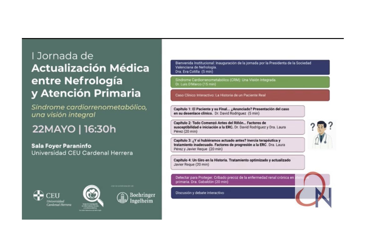 Sociedad Valenciana de Nefrología (@svnefro) on Twitter photo 👉Si te perdiste la I Jornada actualización Nefrología y Atención Primaria.Síndrome cardiorrenometabólico, una visión integral.
VÍDEO disponible 🎥! nuestra página web y canal YouTube :
svnefrologia.es/noticias
m.youtube.com/watch?v=Xcn2uo…
<a href="/SENefrologia/">S.E.N. Nefrología</a> <a href="/senjoven/">JovSEN</a> <a href="/SEMERGEN_CV/">SEMERGEN_CV</a> 👉Si te perdiste la I Jornada actualización Nefrología y Atención Primaria.Síndrome cardiorrenometabólico, una visión integral.
VÍDEO disponible 🎥! nuestra página web y canal YouTube :
svnefrologia.es/noticias
m.youtube.com/watch?v=Xcn2uo…
<a href="/SENefrologia/">S.E.N. Nefrología</a> <a href="/senjoven/">JovSEN</a> <a href="/SEMERGEN_CV/">SEMERGEN_CV</a>