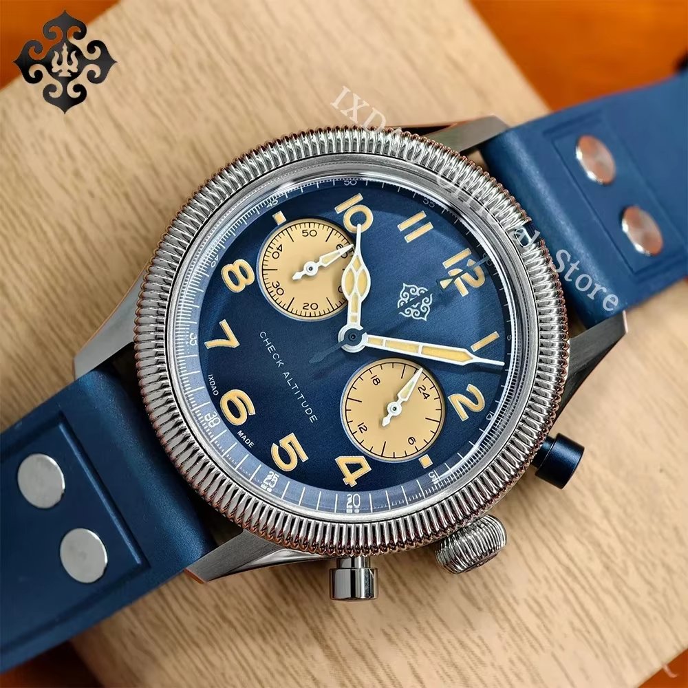 shinythings_x's tweet photo. Pilot watch vibes with vintage flair 🛩️
The IXDAO “Check Altitude” chrono nails the look—and the price. That bezel tho 👀
🔗 https://t.co/VEJdgSBNnE
🎥 https://t.co/0WKCGrxC6N
#IXDAO #PilotWatch #Chronograph #WatchTok #AliExpressWatches #WatchFam #Microbrand https://t.co/CkOeZ4sHsS