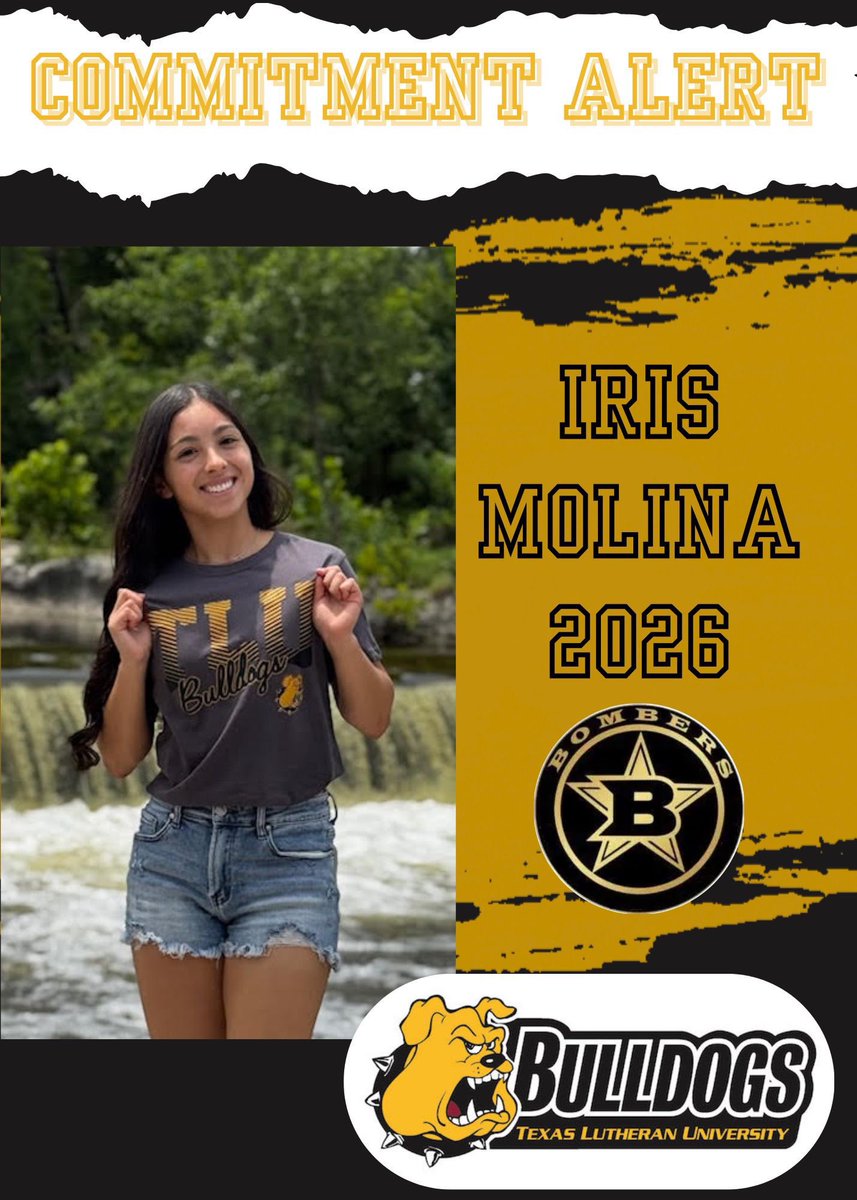 Texas Bombers CTX 18U Gold Ward (@bombersctxward) on Twitter photo Excited to announce <a href="/IrisMolina_10/">Iris Molina</a> has committed to continue her academic and softball career at Texas Lutheran University! They are getting a great player and person who is gonna do great things! Excited to announce <a href="/IrisMolina_10/">Iris Molina</a> has committed to continue her academic and softball career at Texas Lutheran University! They are getting a great player and person who is gonna do great things!