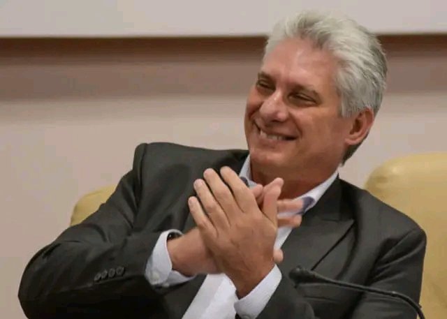 Felicitaciones a <a href="/DiazCanelB/">Miguel Díaz-Canel Bermúdez</a> porque una "sanción" de EEUU es un premio para cualquier revolucionario.
Desde #SanctiSpíritusEnMarcha #YoSigoAMiPresidente 
 #CubaEstáFirme 🇨🇺