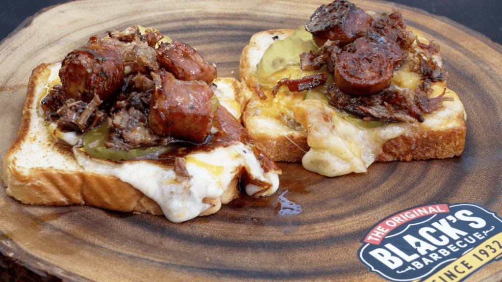 Forget everything you thought you knew about grilled cheese! The fourth-generation pitmaster <a href="/blacksbbq/">Black's Barbecue</a> in Lockhart adds smoky brisket, savory sausage and more to create the ultimate barbecue grilled cheese. Watch the segment right HERE! 📸: goodtaste.tv