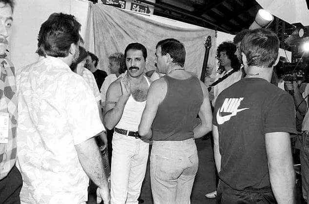 also a very happy 40th anniversary to jim hutton's first rock concert experience at live aid watching his future husband freddie mercury