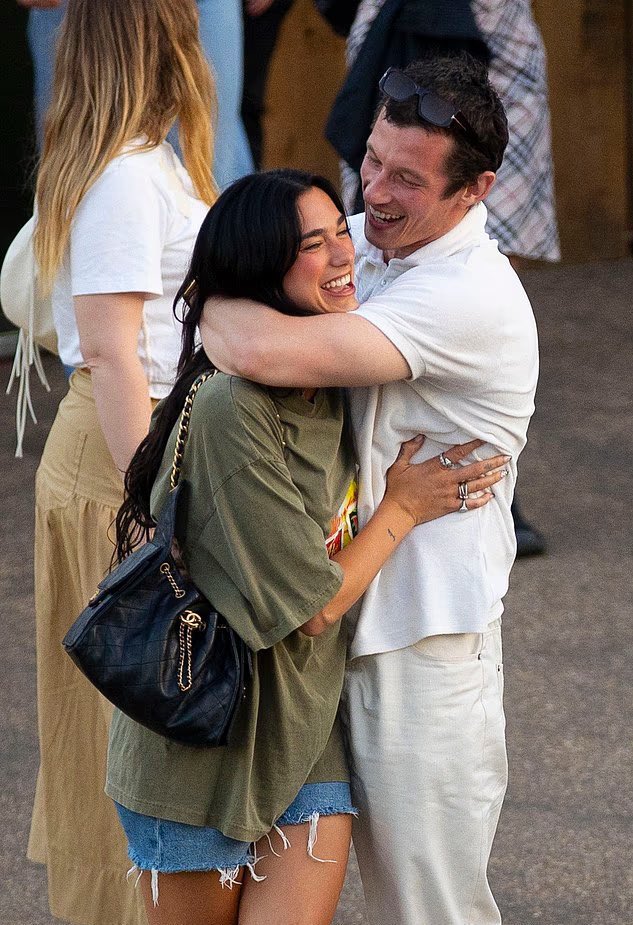updatedlipa's tweet image. Dua Lipa and Callum Turner at BST Hyde Park recently!
