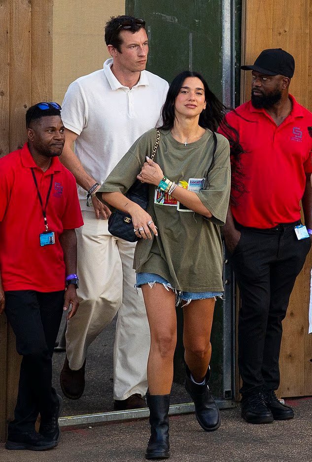 updatedlipa's tweet image. Dua Lipa and Callum Turner at BST Hyde Park recently!
