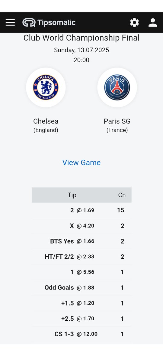 Tipsomatic_com's tweet image. View Game on tipsomatic.com/game/chelsea-p…