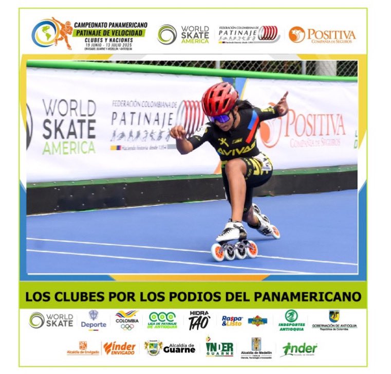 Un momento especial vivieron los integrantes de los clubes participantes de los Campeonatos Panamericanos de Patinaje de Velocidad 2025 <a href="/positivacol/">Positiva Seguros</a> al rodar ya en la pista del Guillermo León Botero Naranjo 

Así se ha vivido este certamen 🗞️ lc.cx/_cTNxT