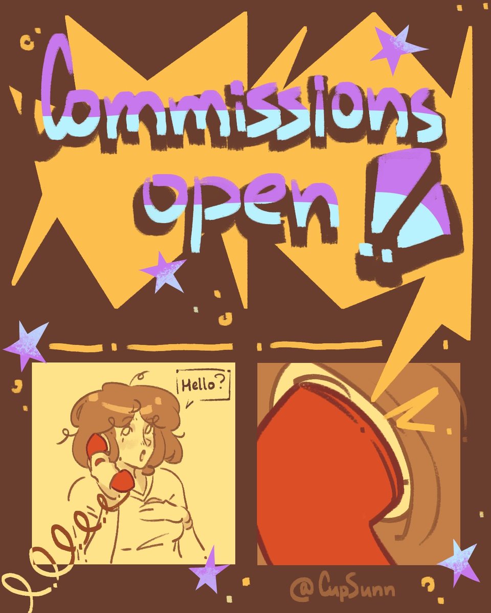 CupSunn's tweet image. ⭐️ Commissions open!! ⭐️
Finally! Would love your support 🤗 Feel free to DM!
#commissionsopen #artmoots