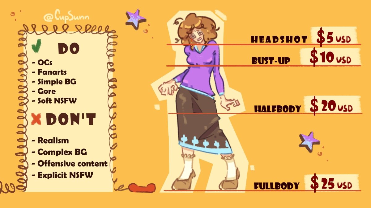 CupSunn's tweet image. ⭐️ Commissions open!! ⭐️
Finally! Would love your support 🤗 Feel free to DM!
#commissionsopen #artmoots