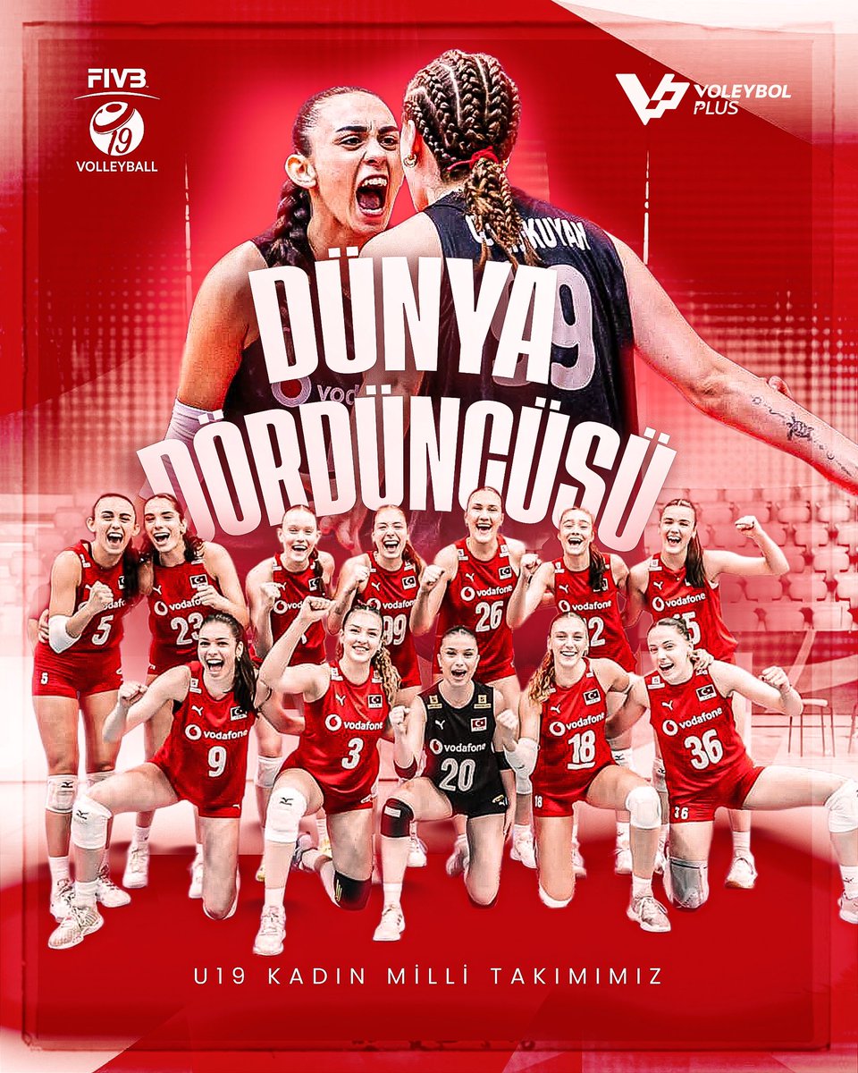 Sizinle gurur duyuyoruz! ❤️ U19 Kadın Milli Takımımız, 𝐃𝐮̈𝐧𝐲𝐚 𝐃𝐨̈𝐫𝐝𝐮̈𝐧𝐜𝐮̈𝐬𝐮̈ 🇹🇷