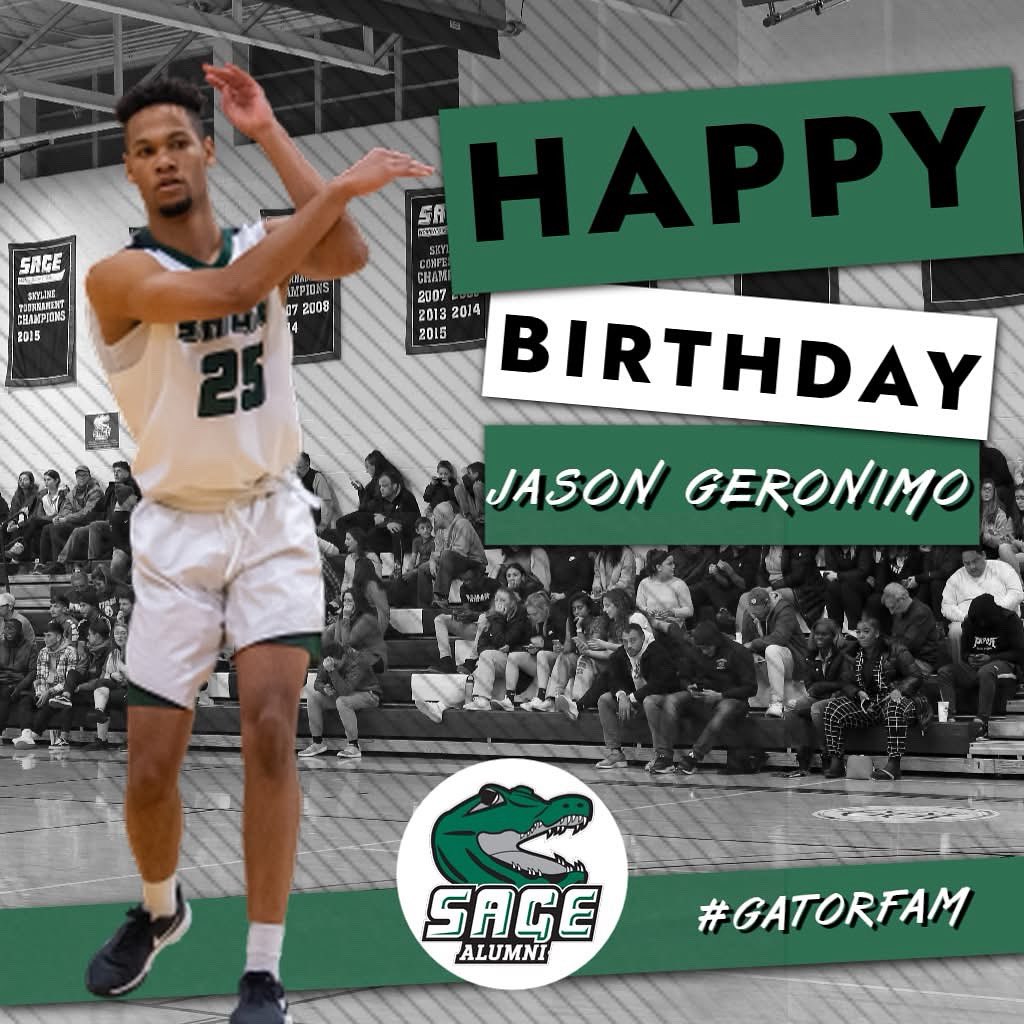 SageCoachBarnes's tweet image. Sage Nation, please join us in wishing former Gator forward and team captain, Jason Geronimo a very Happy Birthday today! Enjoy your day, Gatorfam. @Sage_Hoops