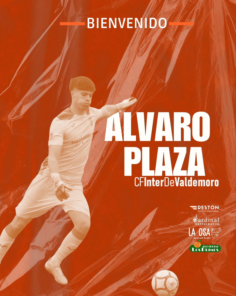 📢 OFICIAL | FICHAJE ÁLVARO PLAZA

Nos complace anunciar la incorporación del guardameta Álvaro Plaza al CF Inter de Valdemoro, procedente del Unión Zona Norte.
¡Bienvenido bajo palos, Álvaro 🧡

#VamosInter #InterDeValdemoro
