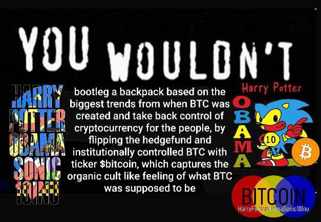 I have a dream that my four little children will one day live in a nation where they will not be judged by the color of their #bitcoin but by the content of their backpack

#HarryPotterObamaSonic10inu