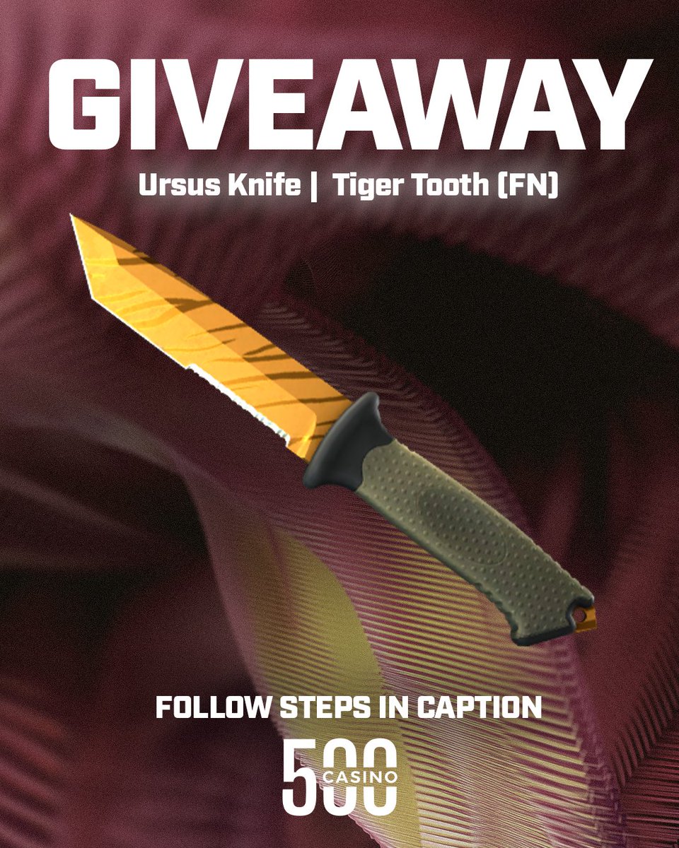 Emil Christensen (@real_heaton) on Twitter photo JULY GIVEAWAY! ☀️ Another GIVEAWAY together with <a href="/500Casino/">500 Casino</a> drops NOW! 🚨
Prize to win:
⭐️ Ursus Knife | Tiger Tooth (FN)!
Follow these steps to participate:
1. Follow <a href="/Real_HeatoN/">Emil Christensen</a> & <a href="/500Casino/">500 Casino</a>
2. Repost this post
3. Drop your 500 ID & Tag 3 Friends
🎁 300% Bonus up JULY GIVEAWAY! ☀️ Another GIVEAWAY together with <a href="/500Casino/">500 Casino</a> drops NOW! 🚨
Prize to win:
⭐️ Ursus Knife | Tiger Tooth (FN)!
Follow these steps to participate:
1. Follow <a href="/Real_HeatoN/">Emil Christensen</a> & <a href="/500Casino/">500 Casino</a>
2. Repost this post
3. Drop your 500 ID & Tag 3 Friends
🎁 300% Bonus up