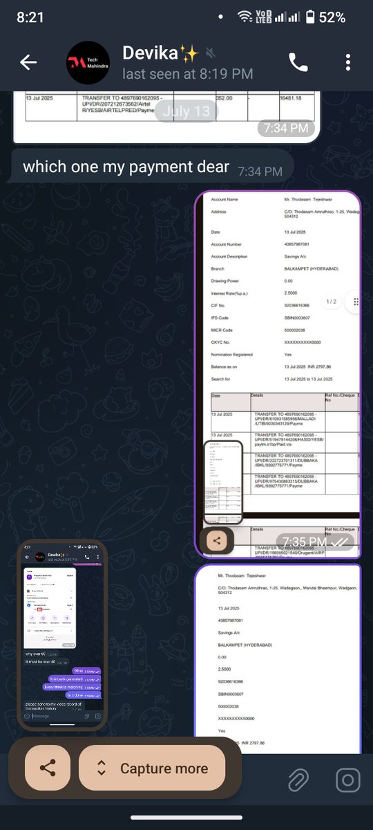 re16719's tweet photo. @cyberabadpolice @CPHydCity @CPMumbaiPolice I got scammed by a fake online task job. They took my money step-by-step & then disappeared.
Please take action 🙏
Platform: Telegram
Lost: ₹1000
Scammer: @FakeTask123
@Cyberdost @hydcitypolice @CyberCrimesHyd
#OnlineScam #TaskFraud https://t.co/0aC4gQIpcb