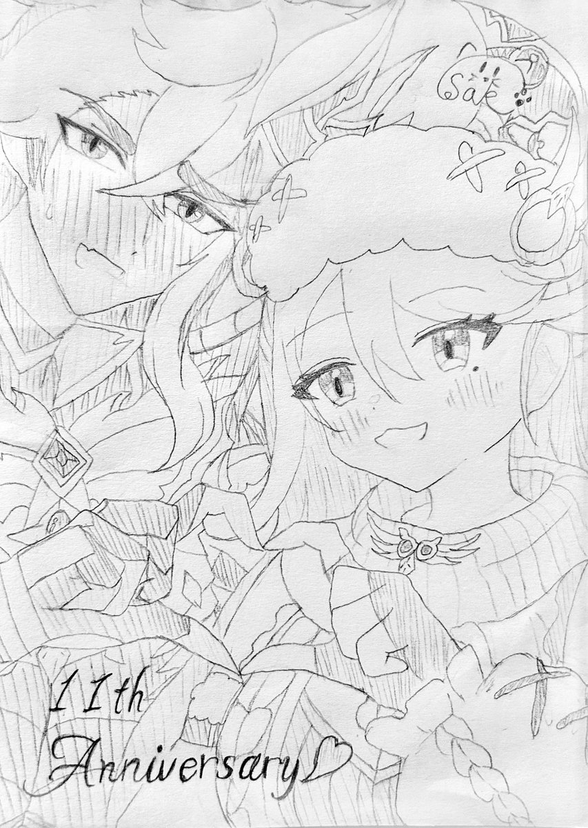 saki_kf's tweet image. 白猫11周年おめでとうございます！！🎉🎊
これから先も推しと共に白猫を楽しんでいきます🫶✨
 #白猫11周年