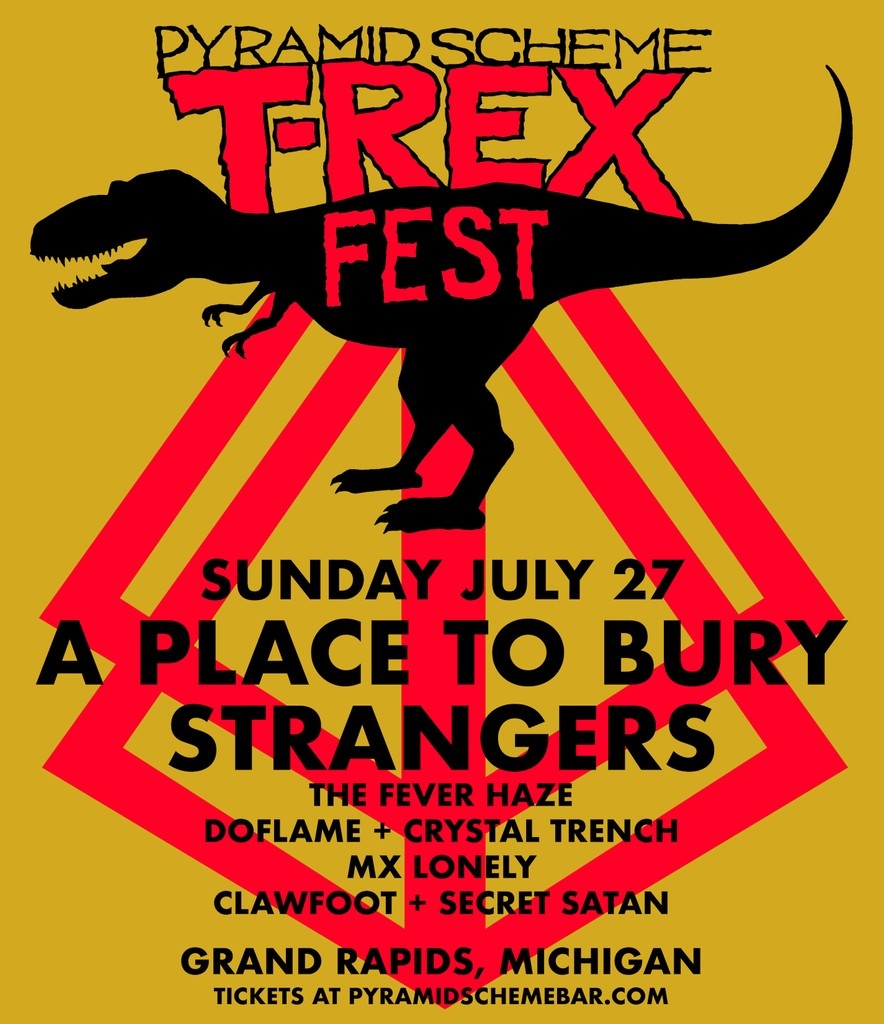 APTBS (@aptbs) on Twitter photo Two weeks from today Sunday July 27 T-Rex FEST!!!!!
We’re playing a wicked wild festival in Michigan <a href="/pyramidschemegr/">The Pyramid Scheme</a> with this sick lineup
@thefeverhaze
<a href="/getshoved/">DoFlame</a>
<a href="/crytstal/">faith,rose</a>.trench
<a href="/mxlonely/">maria cristina</a>
@clawfootband
@secretsatangr
Get your tickets IF YOU DARE!!!
ticketweb.com/event/t-rex-fe… Two weeks from today Sunday July 27 T-Rex FEST!!!!!
We’re playing a wicked wild festival in Michigan <a href="/pyramidschemegr/">The Pyramid Scheme</a> with this sick lineup
@thefeverhaze
<a href="/getshoved/">DoFlame</a>
<a href="/crytstal/">faith,rose</a>.trench
<a href="/mxlonely/">maria cristina</a>
@clawfootband
@secretsatangr
Get your tickets IF YOU DARE!!!
ticketweb.com/event/t-rex-fe…