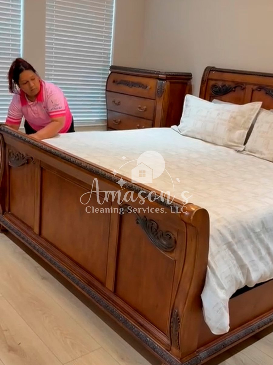 AmasonsCleaning's tweet image. 💗 Deep cleaning and linen changes. We do it with care and professionalism. 🛏️#BedroomCleaning #FreshLinens #ProfessionalCleaners #SpringTXCleaning #HoustonCleaning #DeepCleaningServices #CleanHomeHappyHome #CypressTXCleaning #TheWoodlandsTX #AmasonsCleaning