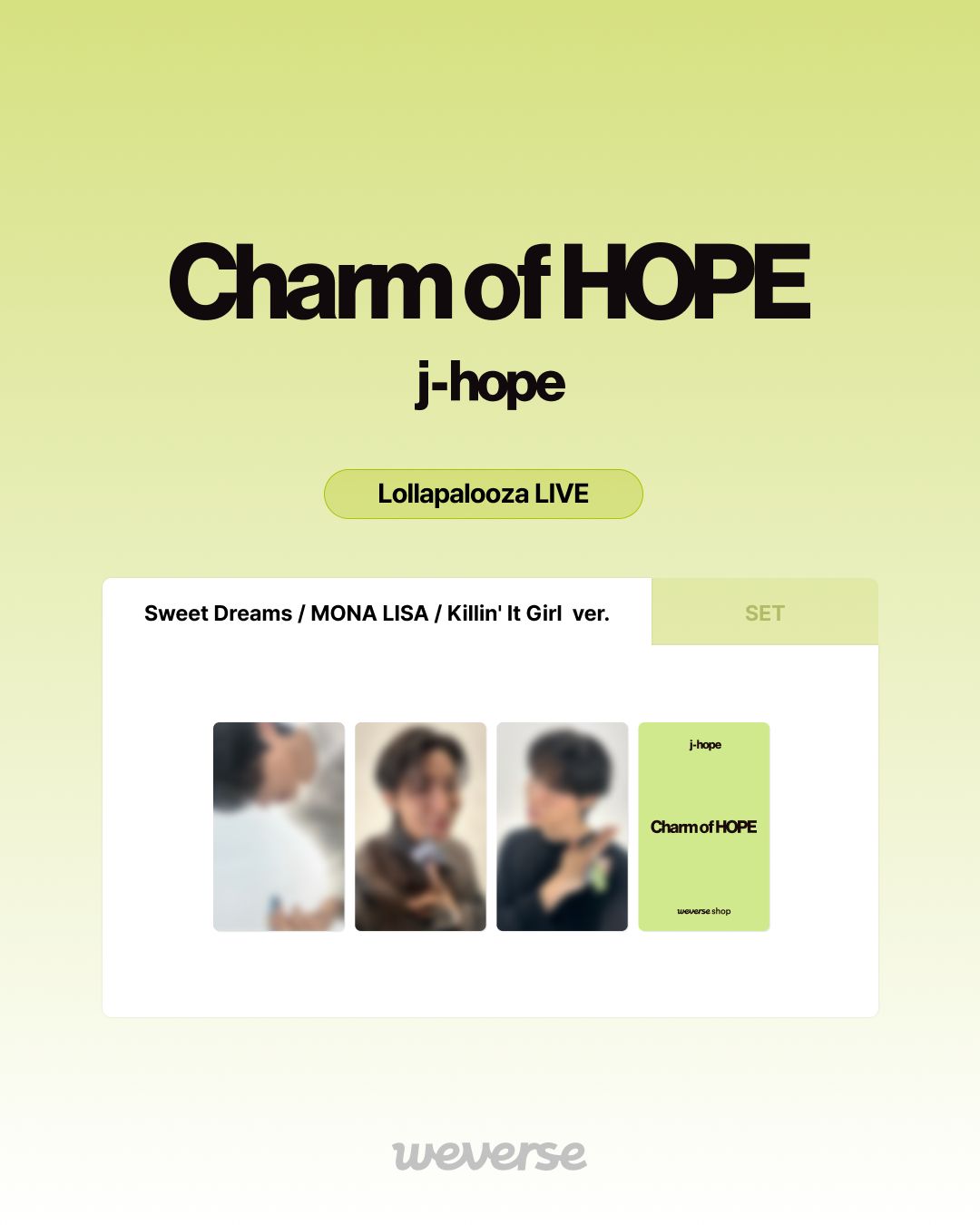 BTS lollapalooza FINAL入場特典トレカ JHOPE BTS J-HOPE