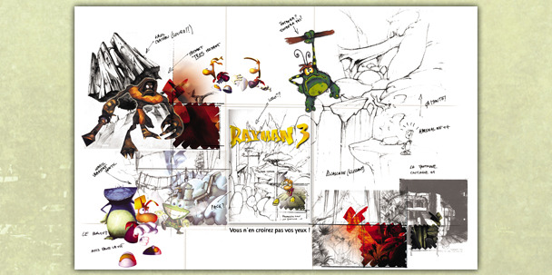 RaymanTogether's tweet image. Visual concept boards for Rayman 3! #Rayman #Ubisoft